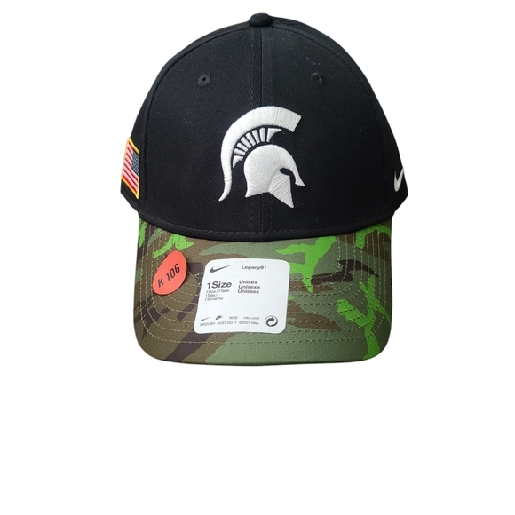 Nike Other - Nike Black and Camo Cap with Spartan Logo